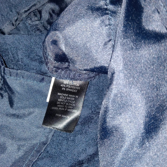 Cynthia Rowley EUC Navy Blue Textured Cropped Ankle Pants size 14 - Picture 6 of 8